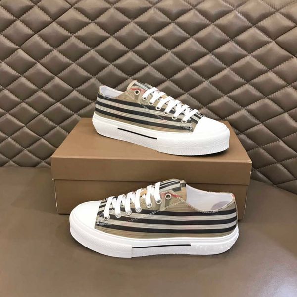 

platform plaid man burberies low vintage burbreries canvas sneakers stripes luxury woman outdoor designer casual shoe couples shoes trainers