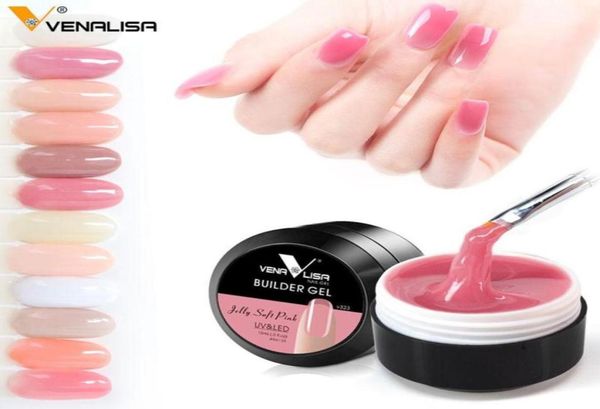 

venalisa products 12 colors camouflage color uv nail polish builder construction extend nail hard jelly poly gel70905128650078, Red;pink