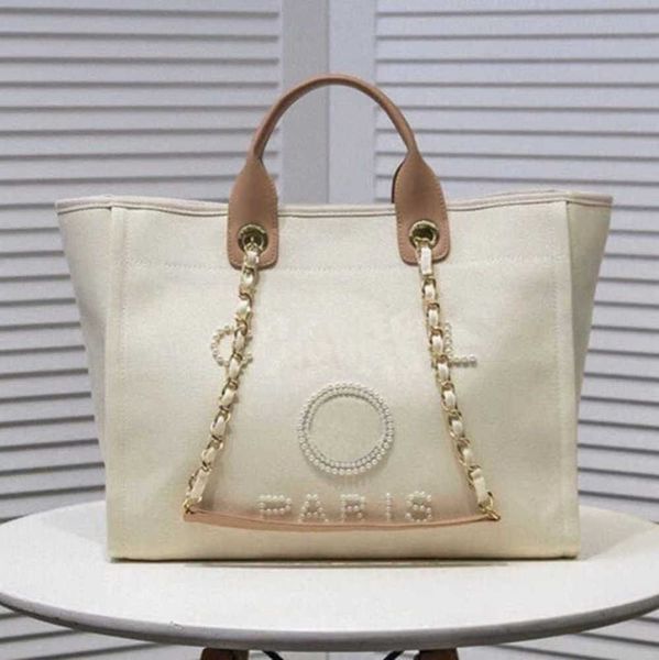 

luxury women's fashion evening bags pearl beach handbag brand cc designers women tote bag large capacity female backpack small portable