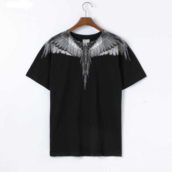 

mens t-shirts marcelos burlons tee summer classic black wings high edition short sleeve and womens fashion brand t-shirt-26, White;black
