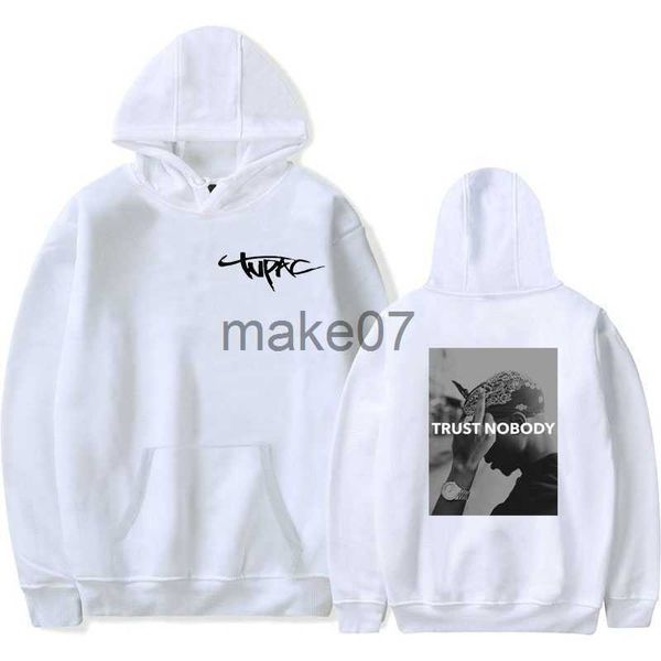 

men's hoodies sweatshirts rapper 22pacs tupac shakurs trust nobody hoodies fashion personality hooded pullover teen casual long sleeve, Black