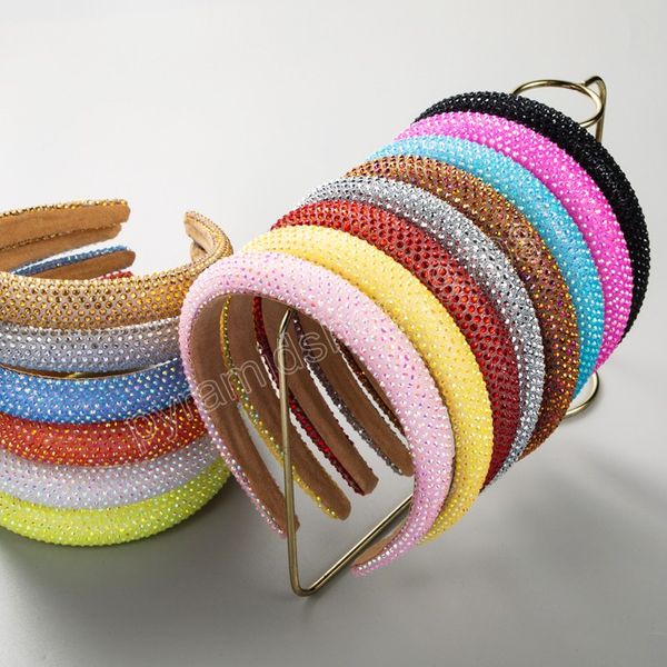 

high grade full diamond fine edge headbands fashion hair accessories women's trend shining hairband hair band hoop girl headwear, Slivery;white