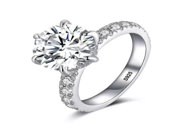 

with certificate silver 925 rings for women 20ct round cut zirconia diamond solitaire ring wedding band engagement bridal joyas z3671893, Slivery;golden