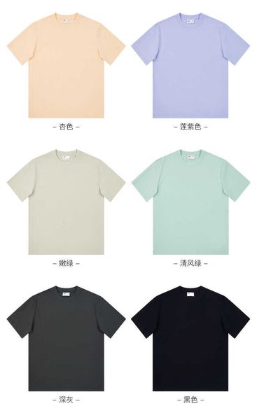 

2023ss spring summer thick fabric t shirt men women gray short sleeve tees wnhm hyxf, Blue