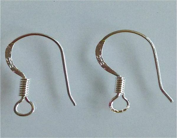 

200pcslot sterling 925 silver earring findings fishwire hooks jewelry diy 15mm fish hook fit earrings4017102