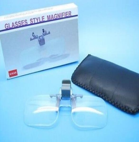 

folding magnifying glass clip on precise magnifier flip loupe hands eyeglass3501406