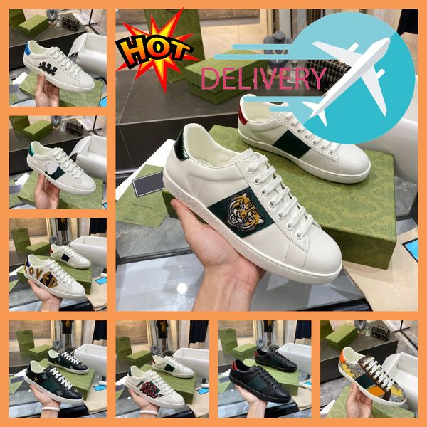 

new designer shoes italy ace sneakers bee snake leather embroidered black men tiger chaussures interlocking white shoe walking casual sports