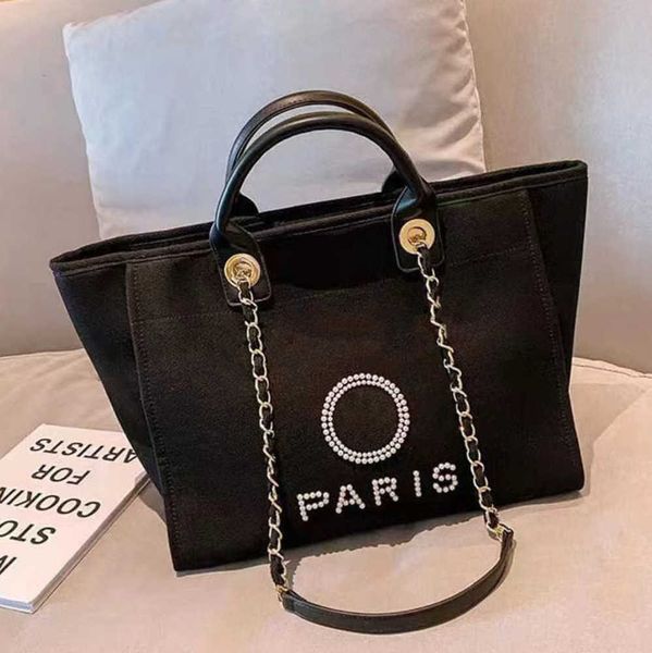 

women's luxury fashion beach bags pearl hand bag brand cc designers women tote evening handbag large capacity female backpacks small po