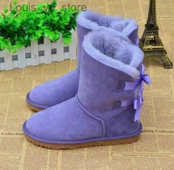 

boots kids size 21-44 snow boots women boots short mini classic knee tall winter boots designer bailey bow ankle bowtie black grey shoes t23