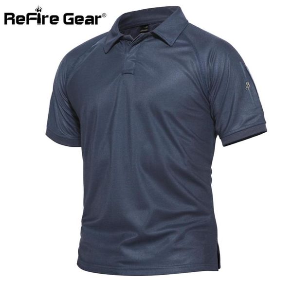 

refire gear men military polo shirt breathable army combat tactical polo male navy blue quick dry short sleeve polo shirts s5xl q2619113, White;black