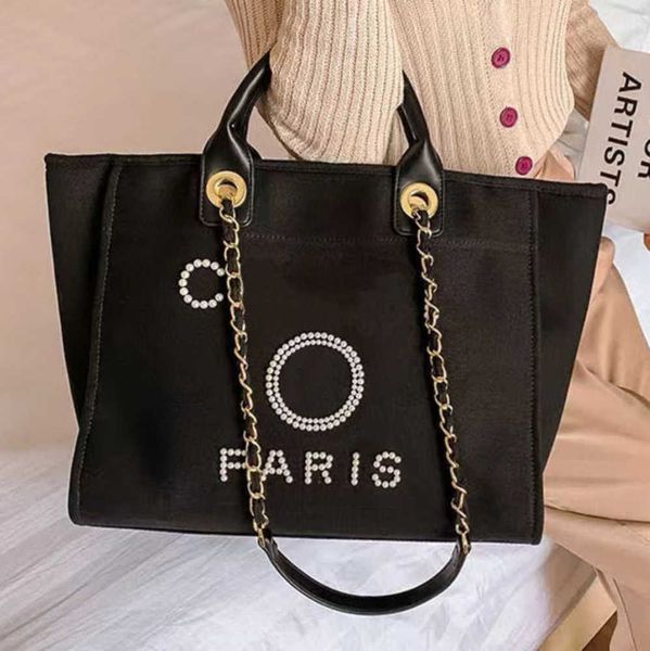

luxury women's fashion beach bags pearl hand bag brand cc designers women tote evening handbag large capacity female backpacks small po