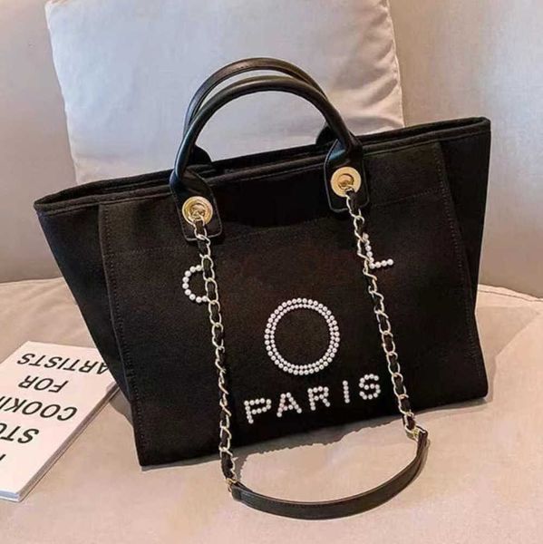 

women's classic luxury evening bags pearl beach handbag brand cc designers women tote bag large capacity female backpack small portable