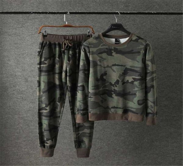 

men039s camouflage hoodies and sweatpants casual sportswear suit mens sporting tracksuit set8403484, Gray