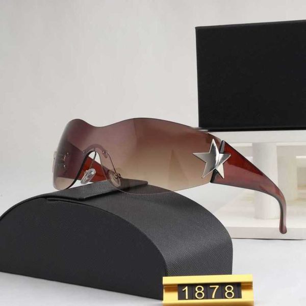 

luxury designer sunglasses 2023 new p family star personalized fashion sunshade network red same package style sunglasses, White;black