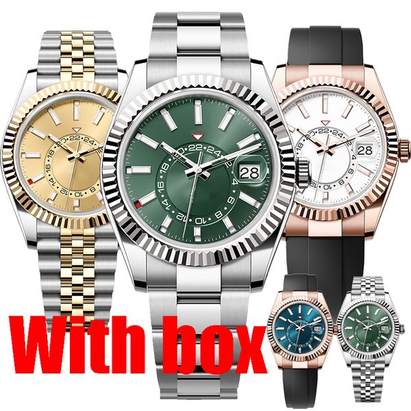 

mens watch designer watches automatic mechanical fashion watchs 42mm classic style stainless steel waterproof luminous sapphire montre sky d, Slivery;brown