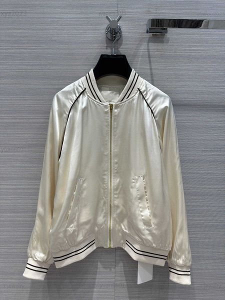 

womens designer jacket fashion baseball uniform back letter logo embroidery girl coat size s- long sleeve zipper cardigan july29, Black;brown