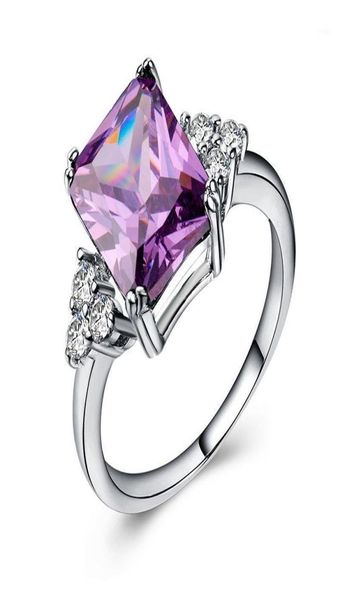 

cluster rings fashion geometry 4colors optional silver 925 for women luxury temperament amethyst jewelry anniversary gift wholesal7394364, Golden;silver
