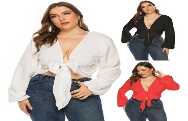 

women039s tshirt solid tie front bishop sleeve 36m277668148221194, White