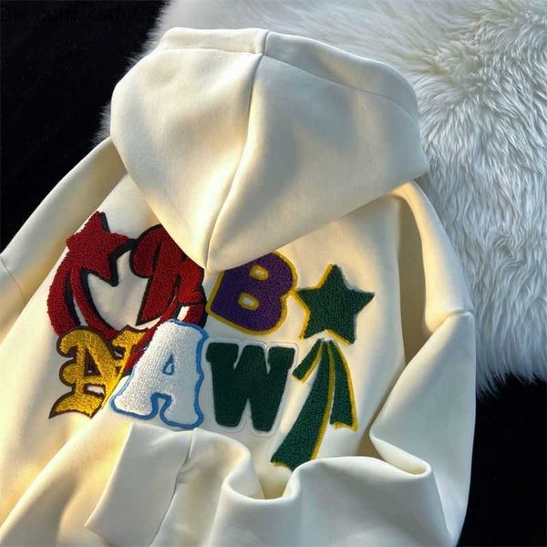 

men's hoodies sweatshirts 2022 early spring fashion retro embryo loose sleeping female trend colorful towel embryo sweater on the stree, Black