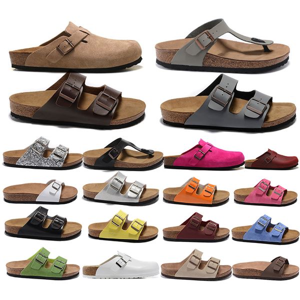 

designer clog amen for women summer autumn winter slippers leather felt outdoor indoor buckle strap flipflops, Black