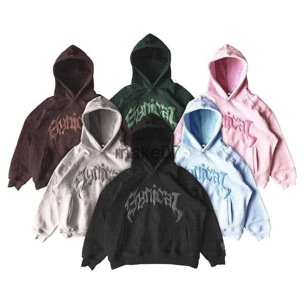 

men's hoodies sweatshirts new american letter personalized printed hoodie y2k sweater men's and women's ins style couple hara, Black