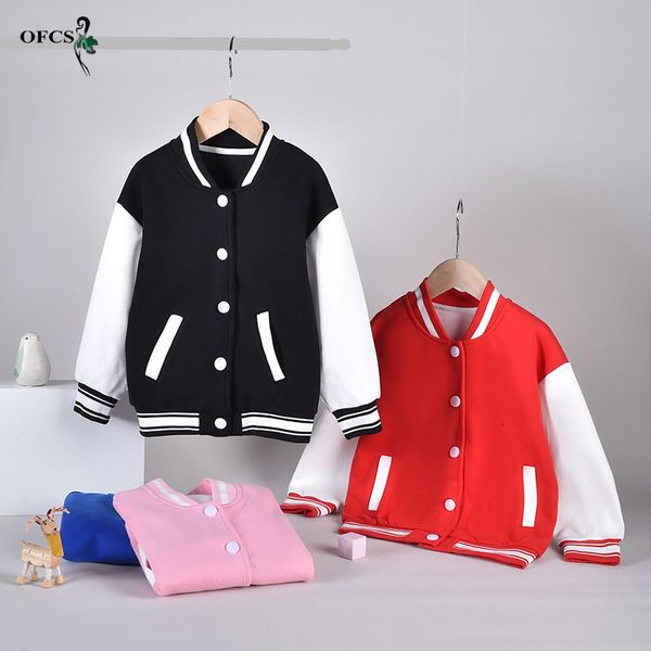 

jackets autumn kids jackets for boys girls custom baseball coats yourselves chirldren's clothes casual light weight outerwear sweatshir, Blue;gray