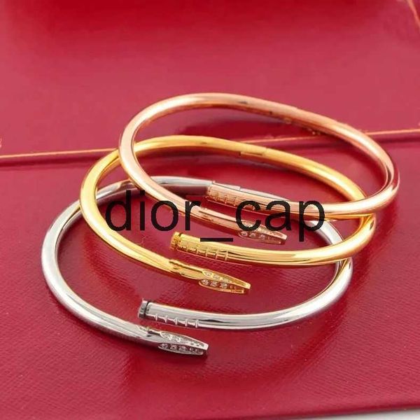 

designer bracelet love gold bracelet heart nail h t bracelet clover designer bracelets bangles for women mens stainless steel diamond plated, Black