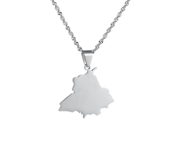 

pendant necklaces stainless steel india punjab state map neckalces for women ethnic jewelry3990518, Silver