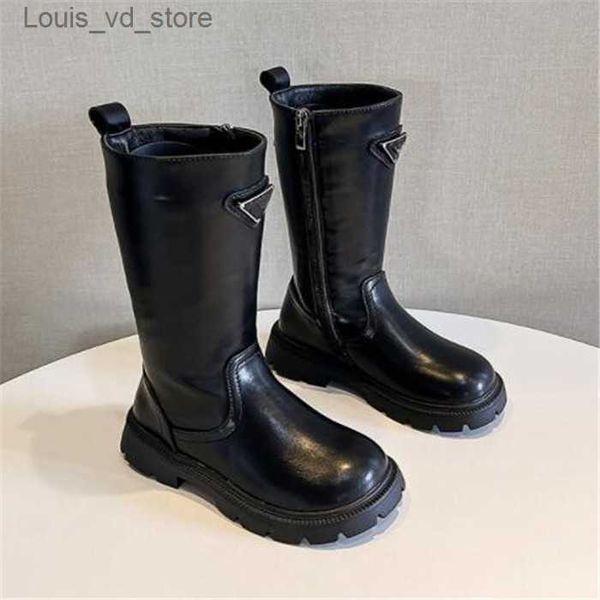 

boots outdoor kids girl designer shoes rubber outsole pu fashion martin ankle boot luxury children high t23, Black;grey