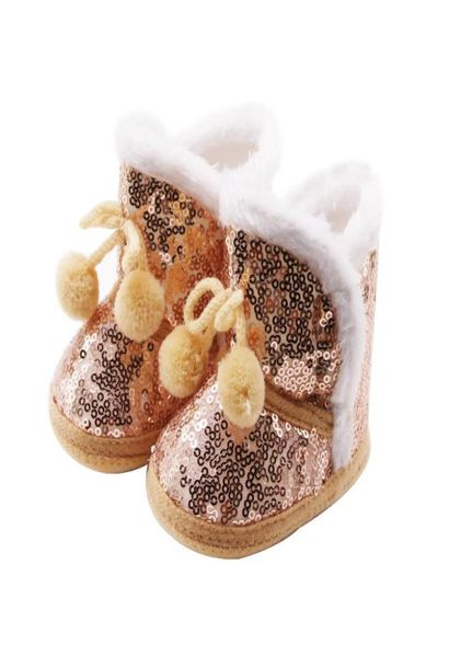 

winter baby girl princess shoes infant toddler baby girls snow boots sequins bling3587011, Black;grey