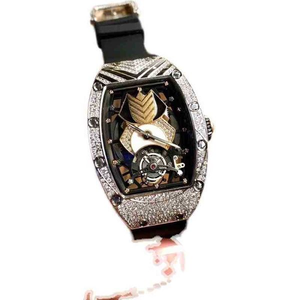 

multi-function superclone watches wristwatch luxury richa milles designer lady goddess full automatic mechanical watch with diamond leather