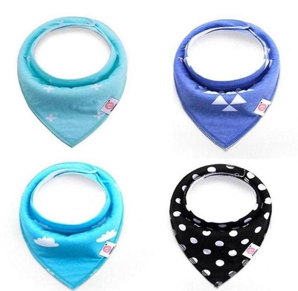 

european and american baby saliva towel cotton bib 4 pieces new ins explosion baby bib double triangle 291h234t5832638
