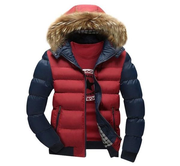 

whole winter men jacket warm cotton coat mens casual hooded jackets handsome outwear thicking parka plus size xxxl coats6326050, Black