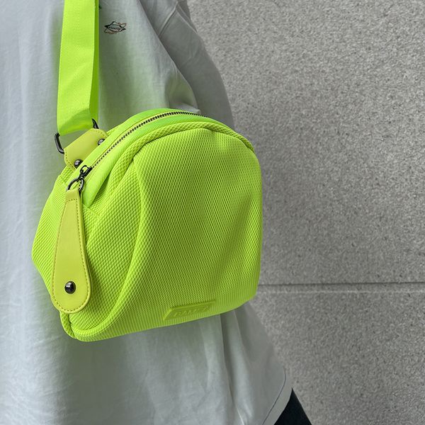 

evening bags y2k korean sweet cool sports style fashion wide shoulder strap chest bag luxury street shooting grid pattern shell pink purse 2