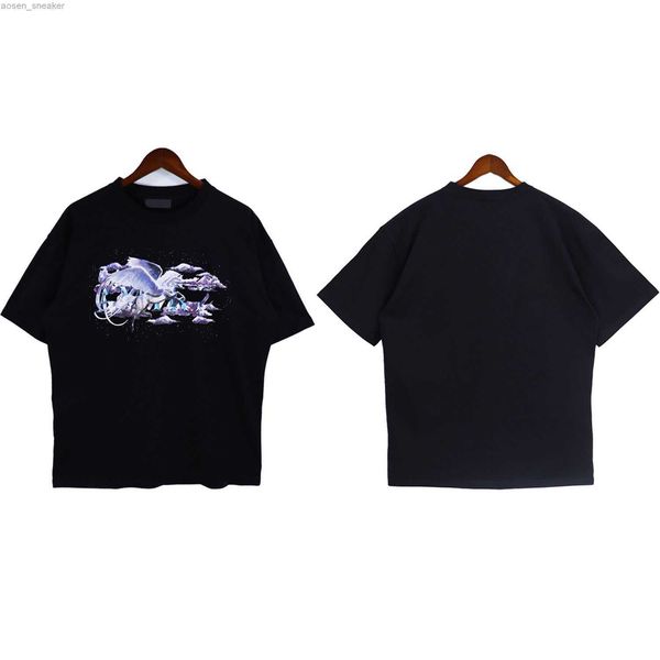 

letter slogans printing colorful splashed ink graffiti short sleeve leisure breathable oversize tee, White;black