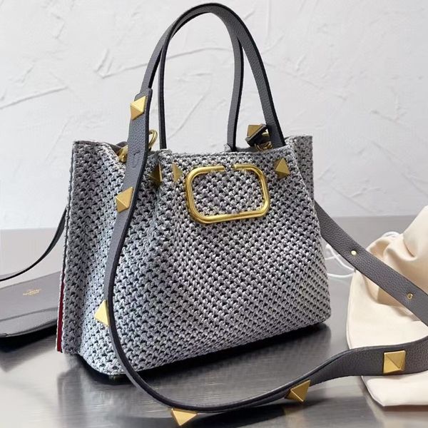 

AV2023 new luxury designer bag straw woven bag single room diagonal handbag women's bag casual beach bag high-end large-capacity shopping bag woman woven bag