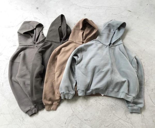 

winter oversize heavy cotton fleece hoodie hip hop zip raglan streetwear four colors59856613470268, Black