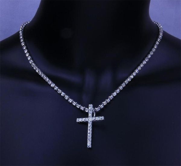

new iced out necklaces cubic zircon tennis chains mens hip hop jewelry women fashion gold silver cz pendant party choker nec7112697