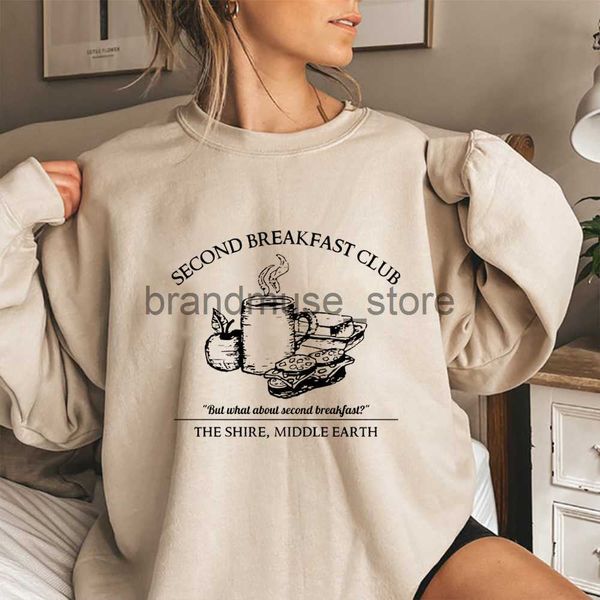 

women's hoodies sweatshirts second breakfast sweatshirt movie series sweatshirts elevensies hoodie literature pullover book shirt gift, Black