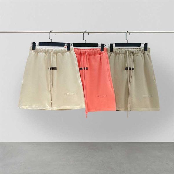 

summer essentils cotton shorts flocking lettered oversized high street hip hop sport for unisex, Black