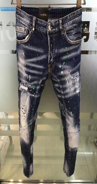 

italian luxury designer jeans mens distressed ripped biker jeans slim fit motorcycle biker denim for men fashion designer hip hop 9952680, Blue