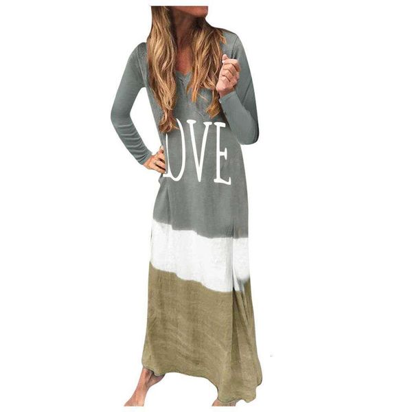 

womens dress l sized loose colored print long sleeved, Black;gray