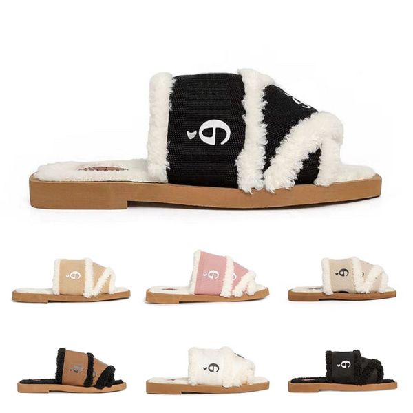 

designer womens slippers fur slides classic ultra mini platform boot tasman slip-on les petites suede wool blend comfort winter 36-44, Black