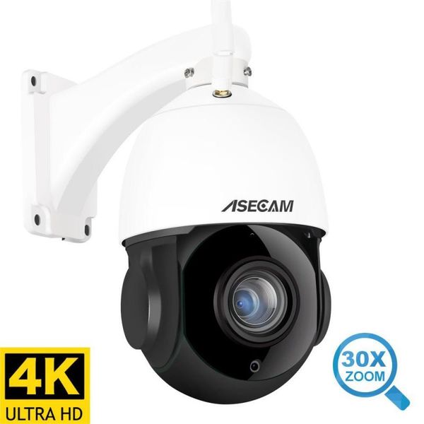 

8mp 4k ptz ip camera 30x optical zoom wifi outdoor human ai auto tracking poe onvif cctv p2p audio surveillance camera camhi
