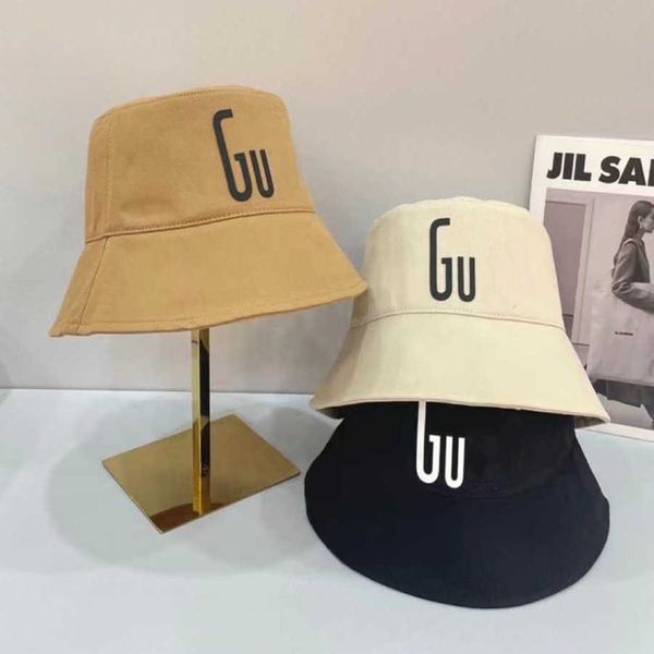 

r luxury new letter bucket hat spring summer leisure basin hat versatile female sunshade sunscreen guapi fashion, Blue;gray