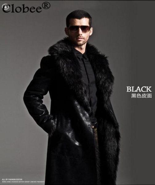 

2020 maxi long winter men suede black fur coat high imitated mink men long coat femme hiver atmosphere warm fur coats1765405