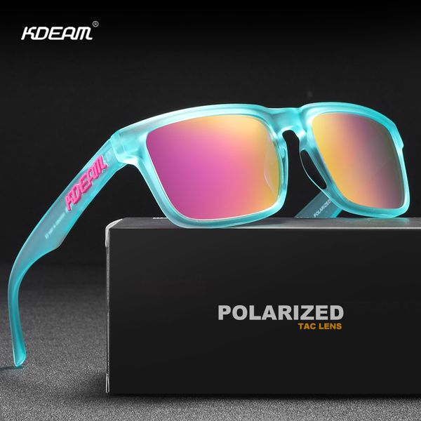 

sunglasses kdeam sports trend polarized sunglasses men women luxury colors design square antiuv driving eyeglasses masculino ce 230802, White;black