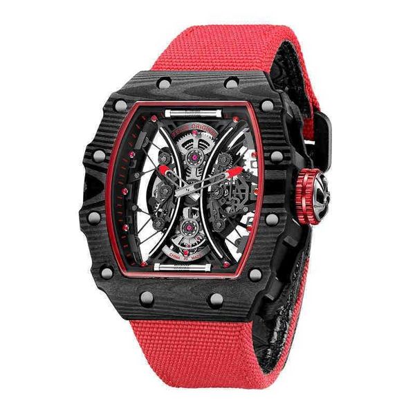 

feice men skeleton automatic mechanical watch barrel type double-sided sport luxury waterproof fashion fm602