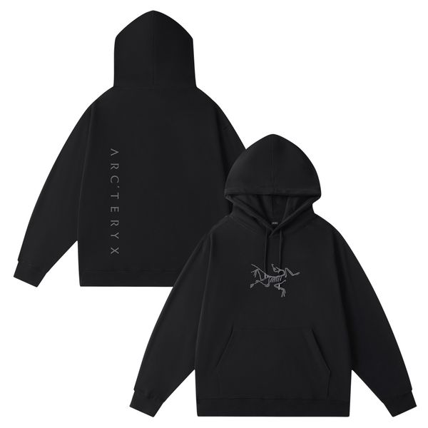 

fashion new men's hoodie sweater arcteryx men's 2023 autumn/winter valentine's day casual long sleeve round neck sports sweat, Black