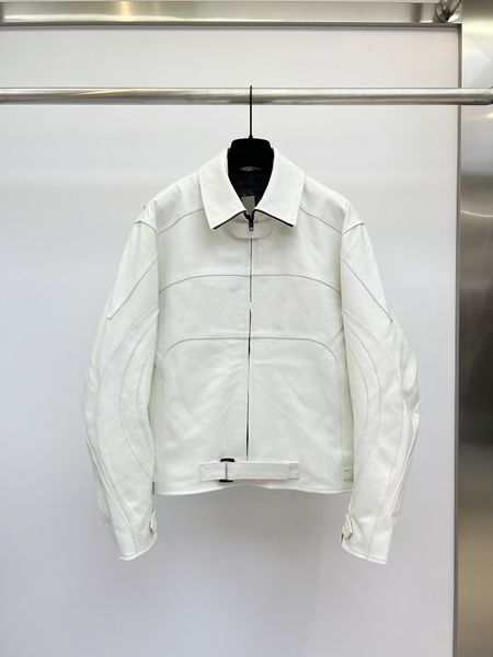 

21fw autumn and winter italy pairs mens designer jackets in real leather letter printed sweatshirt couple casual street outdoor b0731, Black;brown